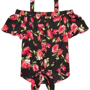 Monteau Girls cold shoulder top